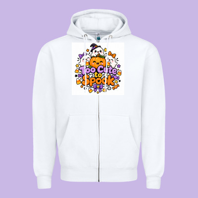 Zipper Hoodie Too Cute to Spook