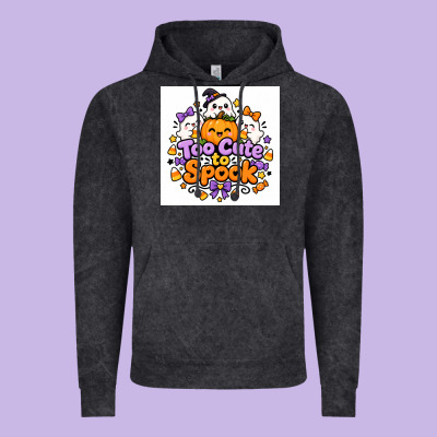 Too Cute To Spook Vintage Hoodie Designed By Merry & Macabre