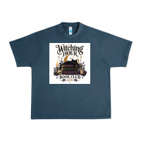 Midnight Navy Watching Hour Book Club Urban Heavy Tee - Merry & Macabre