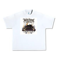White Watching Hour Book Club Urban Heavy Tee - Merry & Macabre