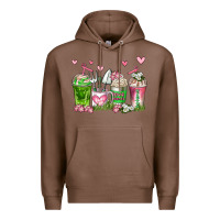 Chestnut botanic coffee cups Premium Hoodie - AdoDesignShop