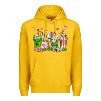 Lemon botanic coffee cups Premium Hoodie - AdoDesignShop