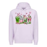 Lilac botanic coffee cups Premium Hoodie - AdoDesignShop