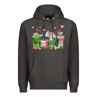 Smoke botanic coffee cups Premium Hoodie - AdoDesignShop