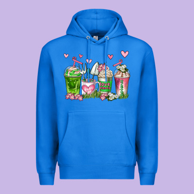 Botanic Coffee Cups Premium Hoodie Designed By Adodesignshop