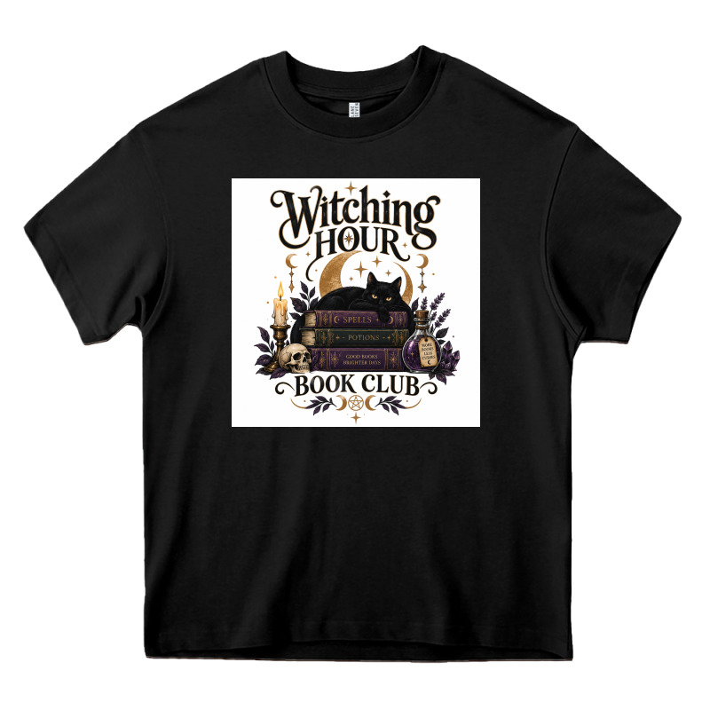 Watching Hour Book Club Heavy Core Tee by Merry & Macabre | Teevron