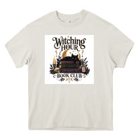 Cream Watching Hour Book Club Heavy Core Tee - Merry & Macabre