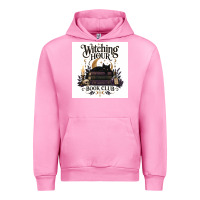 Fuchsia Pink Watching Hour Book Club Urban Hoodie - Merry & Macabre