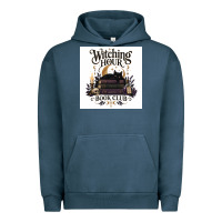 Pigment Midnight Navy Watching Hour Book Club Urban Hoodie - Merry & Macabre