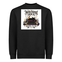 Black Watching Hour Book Club Heavyweight Sweatshirt - Merry & Macabre