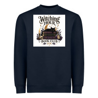 Navy Watching Hour Book Club Heavyweight Sweatshirt - Merry & Macabre