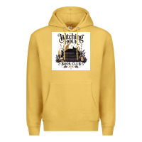 Antique Gold Watching Hour Book Club Premium Hoodie - Merry & Macabre