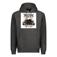 Charcoal Heather Watching Hour Book Club Premium Hoodie - Merry & Macabre