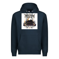 Navy Watching Hour Book Club Premium Hoodie - Merry & Macabre