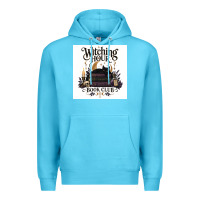 Ocean Blue Watching Hour Book Club Premium Hoodie - Merry & Macabre