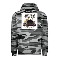 Slate Camo Watching Hour Book Club Premium Hoodie - Merry & Macabre