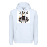 White Watching Hour Book Club Premium Hoodie - Merry & Macabre