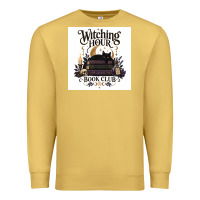Antique Gold Watching Hour Book Club Premium Sweatshirt - Merry & Macabre