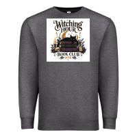 Charcoal Heather Watching Hour Book Club Premium Sweatshirt - Merry & Macabre