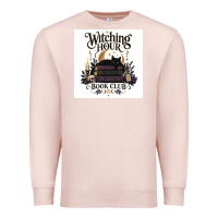 Pale Pink Watching Hour Book Club Premium Sweatshirt - Merry & Macabre