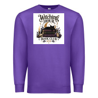 Purple Watching Hour Book Club Premium Sweatshirt - Merry & Macabre
