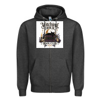 Charcoal Heather Watching Hour Book Club Zipper Hoodie - Merry & Macabre