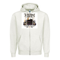 Oatmeal Heather Watching Hour Book Club Zipper Hoodie - Merry & Macabre
