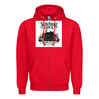 Red Watching Hour Book Club Zipper Hoodie - Merry & Macabre
