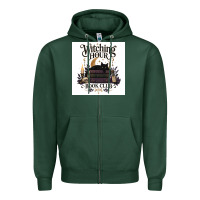 Sports Green Watching Hour Book Club Zipper Hoodie - Merry & Macabre