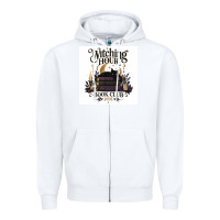White Watching Hour Book Club Zipper Hoodie - Merry & Macabre