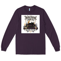 Plum Watching Hour Book Club Long Sleeve Tee - Merry & Macabre