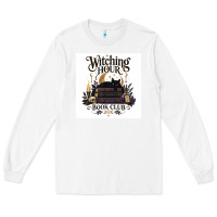 White Watching Hour Book Club Long Sleeve Tee - Merry & Macabre
