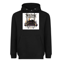 Black Watching Hour Book Club Heavyweight Hoodie - Merry & Macabre