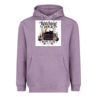 Lavender Watching Hour Book Club Heavyweight Hoodie - Merry & Macabre