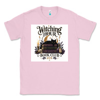 Bubblegum Pink Watching Hour Book Club Classic Tee - Merry & Macabre