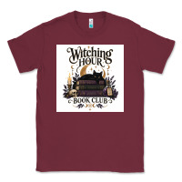 Burgundy Watching Hour Book Club Classic Tee - Merry & Macabre
