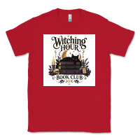 Red Watching Hour Book Club Classic Tee - Merry & Macabre