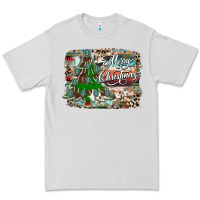 Dove Grey merry Christmas tree western Premium Tee - CowhideDigitalArt