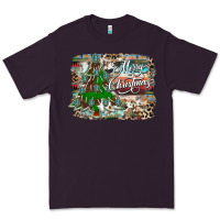 Plum merry Christmas tree western Premium Tee - CowhideDigitalArt
