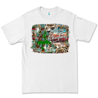 White merry Christmas tree western Premium Tee - CowhideDigitalArt