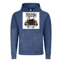 Vintage Denim Watching Hour Book Club Vintage Hoodie - Merry & Macabre