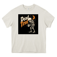 Cream Dead Tired Heavy Core Tee - Merry & Macabre