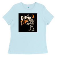 Baby Blue Dead Tired Ladies Tee - Merry & Macabre