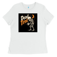 White Dead Tired Ladies Tee - Merry & Macabre