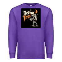 Purple Dead Tired Premium Sweatshirt - Merry & Macabre