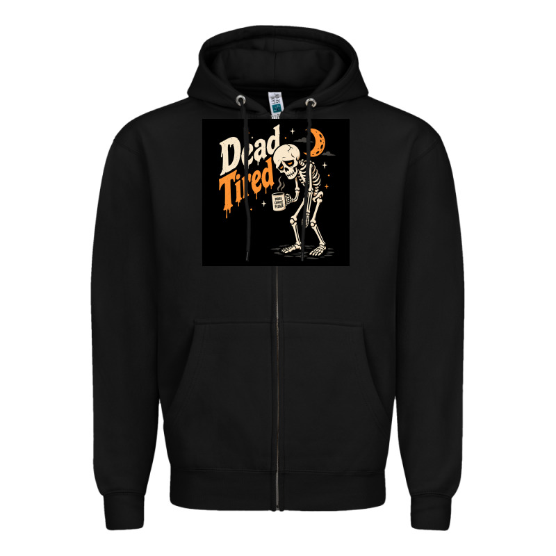 Dead Tired Zipper Hoodie by Merry & Macabre | Teevron