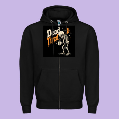Zipper Hoodie Dead Tired