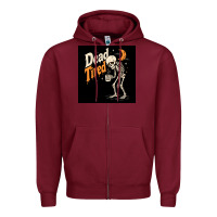 Burgundy Dead Tired Zipper Hoodie - Merry & Macabre