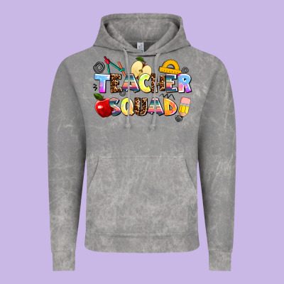 Teacher Squad Vintage Hoodie Designed By Adodesignshop