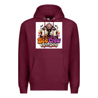 Burgundy spooky disco vibes Premium Hoodie - Merry & Macabre
